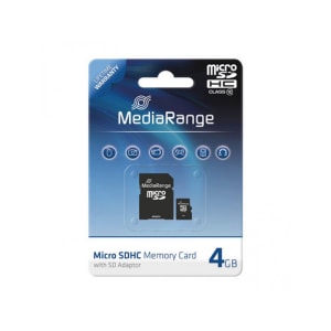 ΚΑΡΤΑ ΑΠΟΘΗΚΕΥΣΗΣ MediaRange 4GB Class 10 with SD adaptor