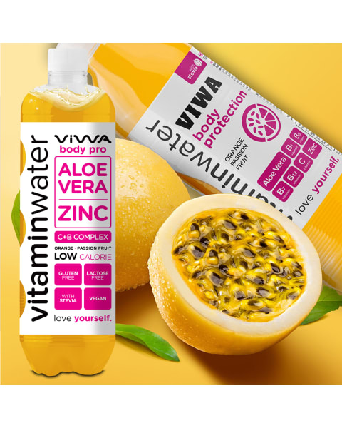 VIWA VITAMIN WATER BODY PRO ORANGE/PASSION FRUIT & ALOE 0.6L