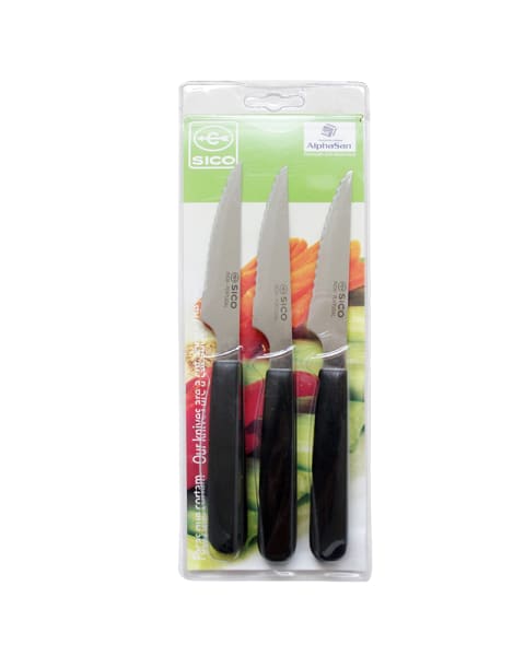 SICO ΣΕΤ 3 ΜΑΧΑΙΡΙΩΝ ΓΙΑ ΜΠΡΙΖΟΛΕΣ ΜΑΥΡΑ -10 cm