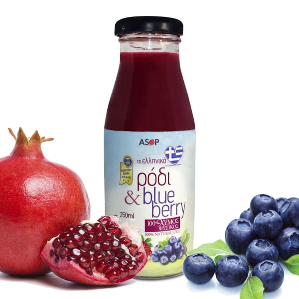 Φυσικός Χυμός Ρόδι με Μύρτιλο 250ml