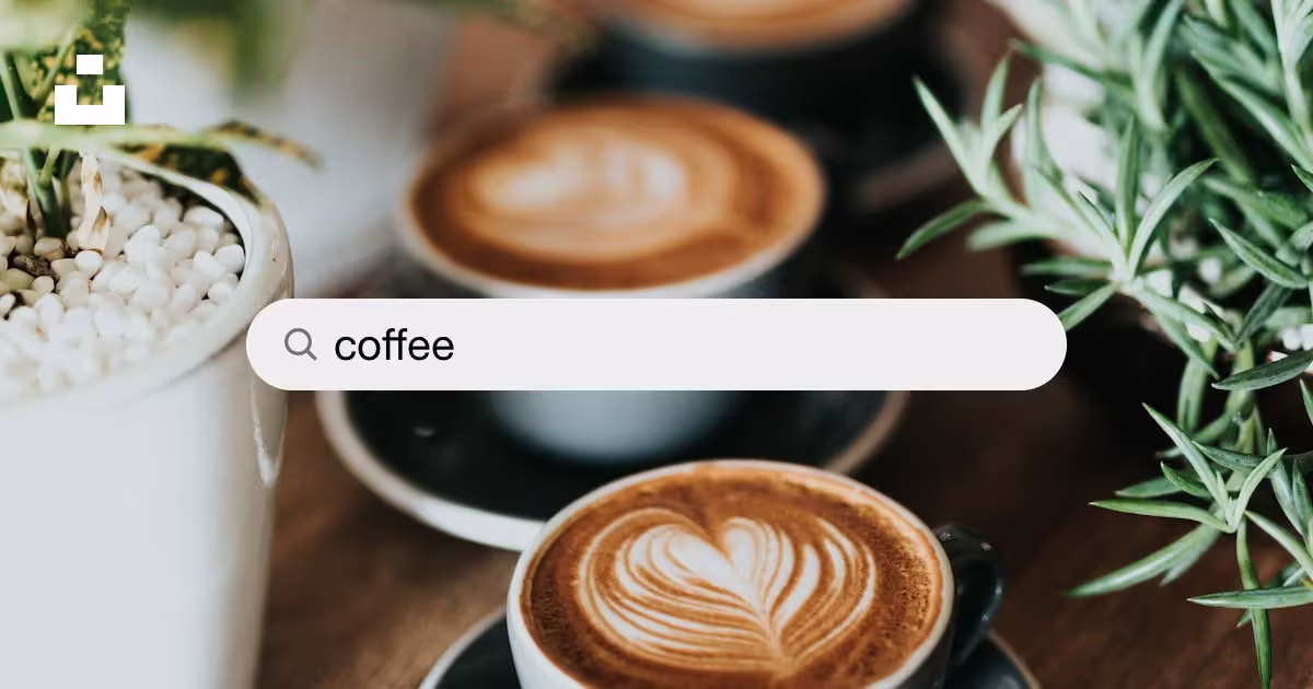 A coffee image with a search bar filled with "coffee" is returned.