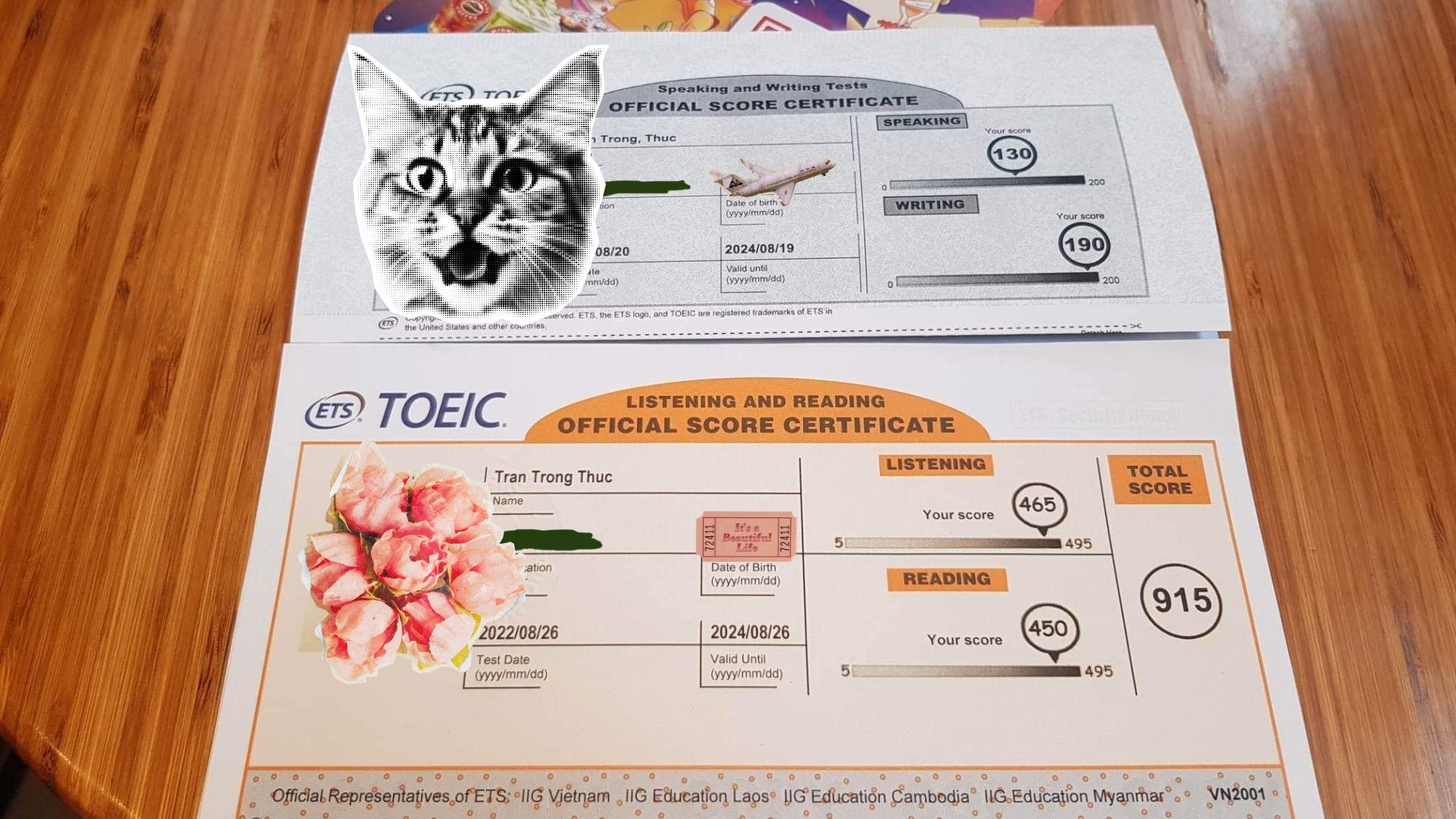 Cầm kết quả chuẩn bị mở mà cái đầu dựt dựt