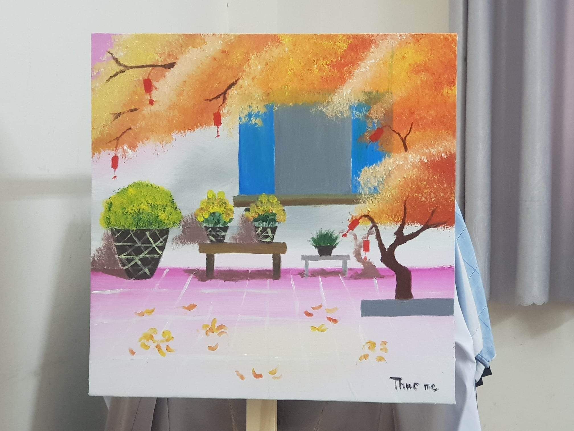 Thành quả nè, nhìn cũng biết là bức tranh hen :3