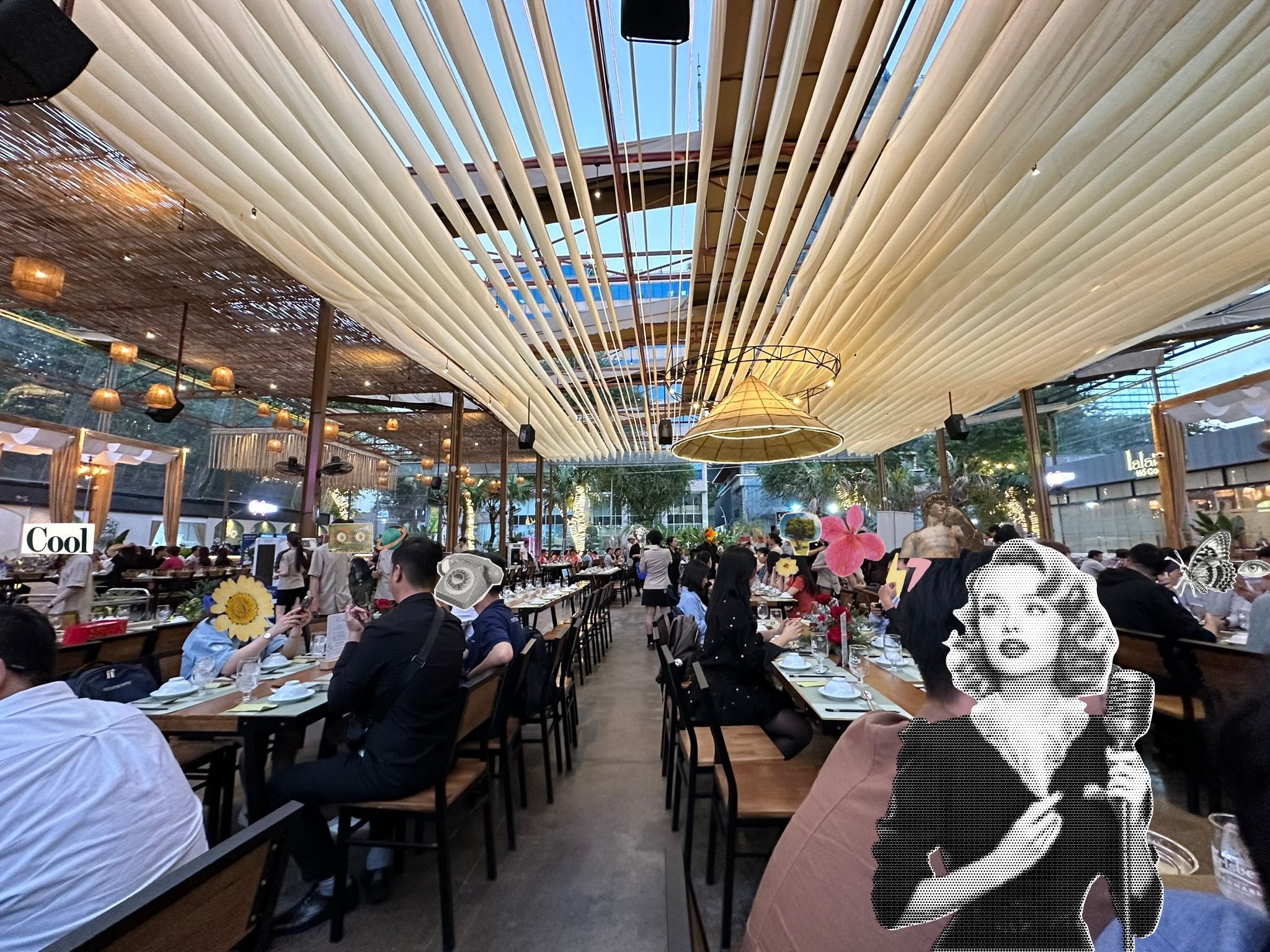 This beer garden is pretty big!