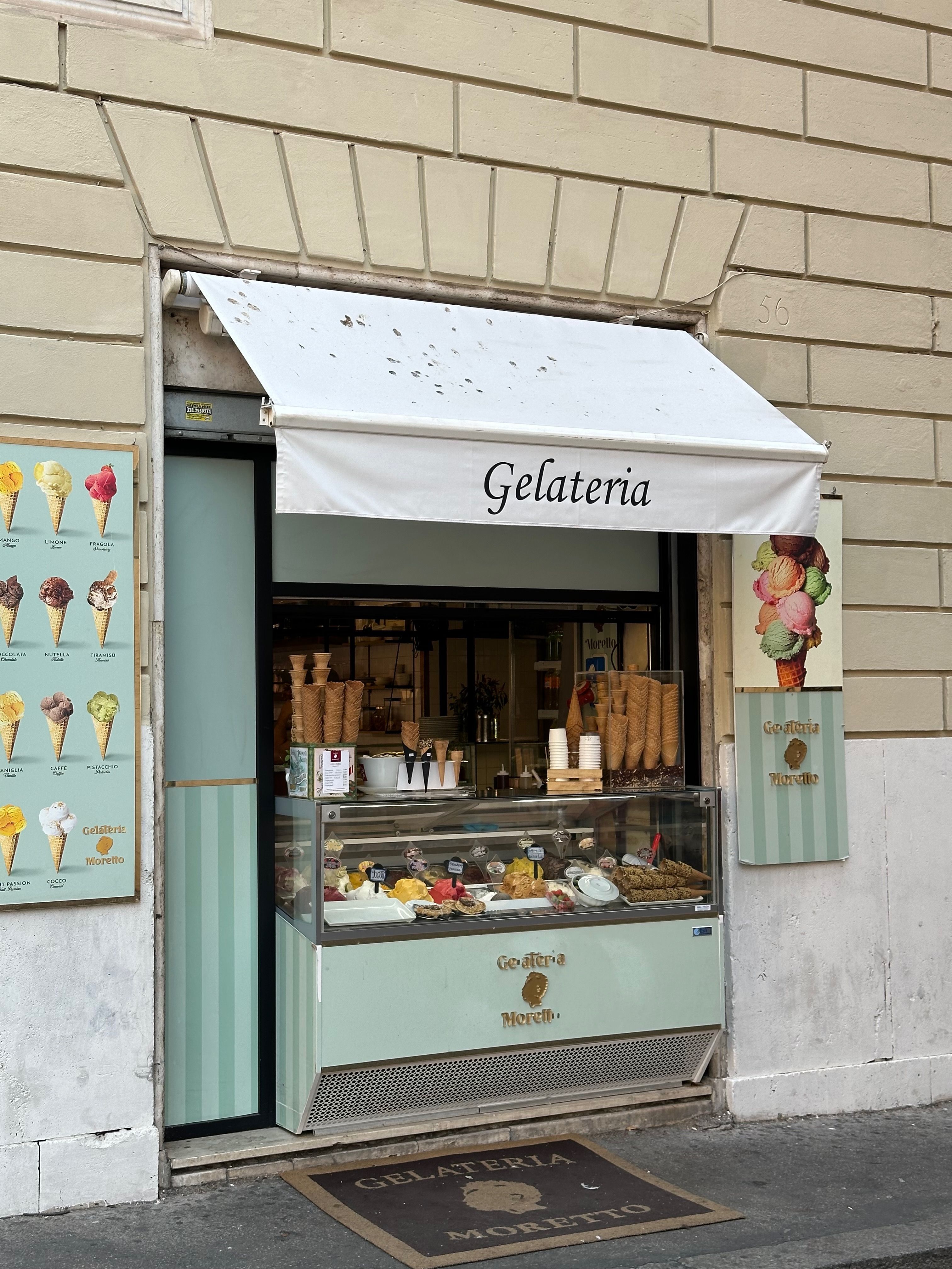 Một tiệm bán kem Gelato