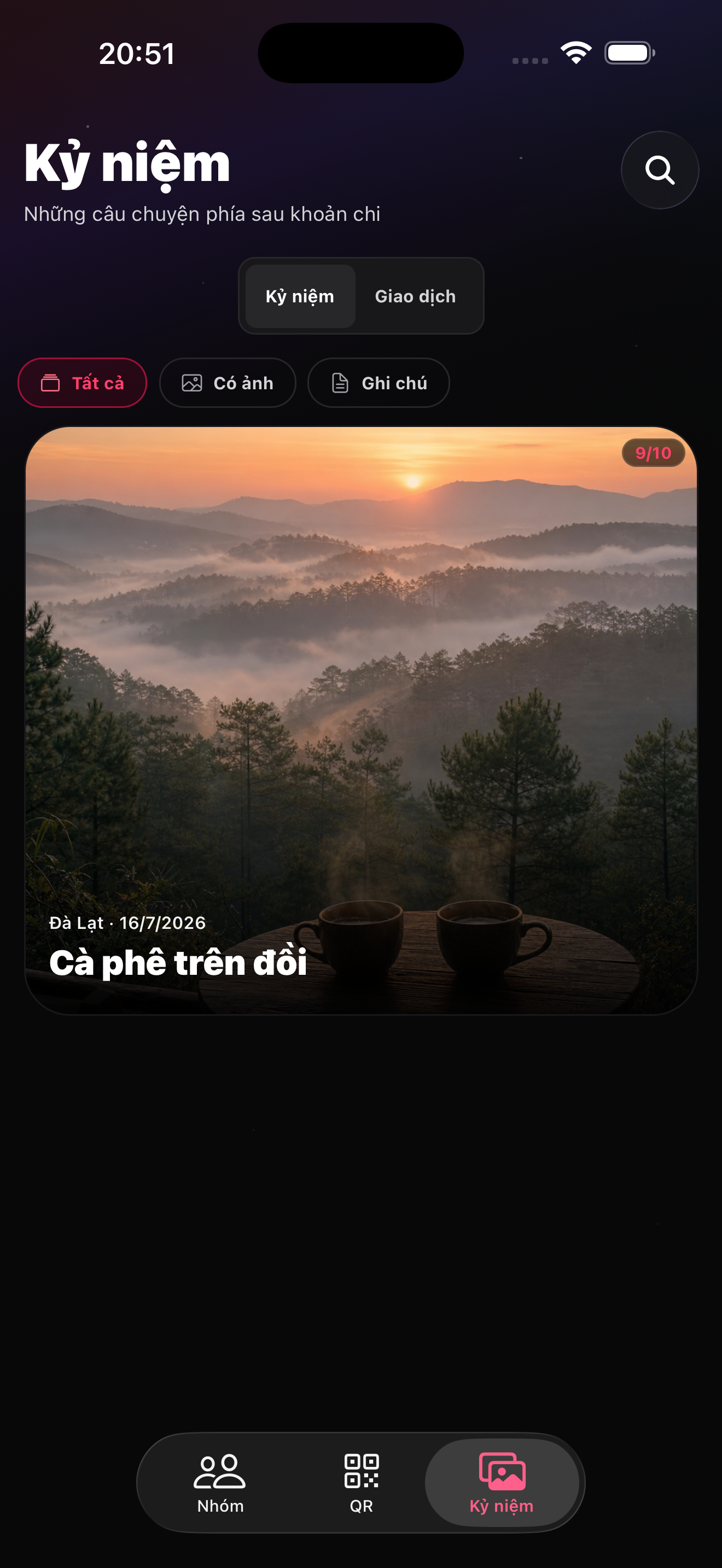 StarK — Màn hình Kỷ niệm &amp; hình ảnh chuyến đi trên iPhone