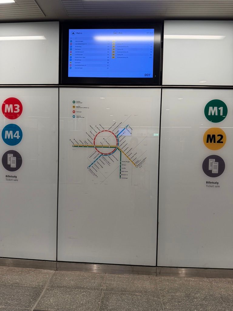 Các tuyến Metro tại Copenhagen Các tuyến Metro tại Copenhagen