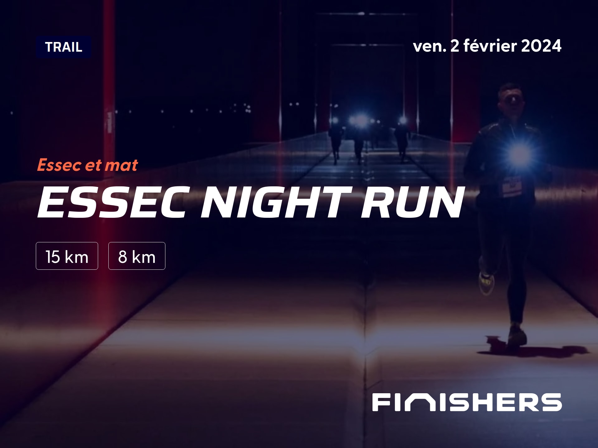 ESSEC Night Run : une course de nuit à la lampe frontale dans Cergy