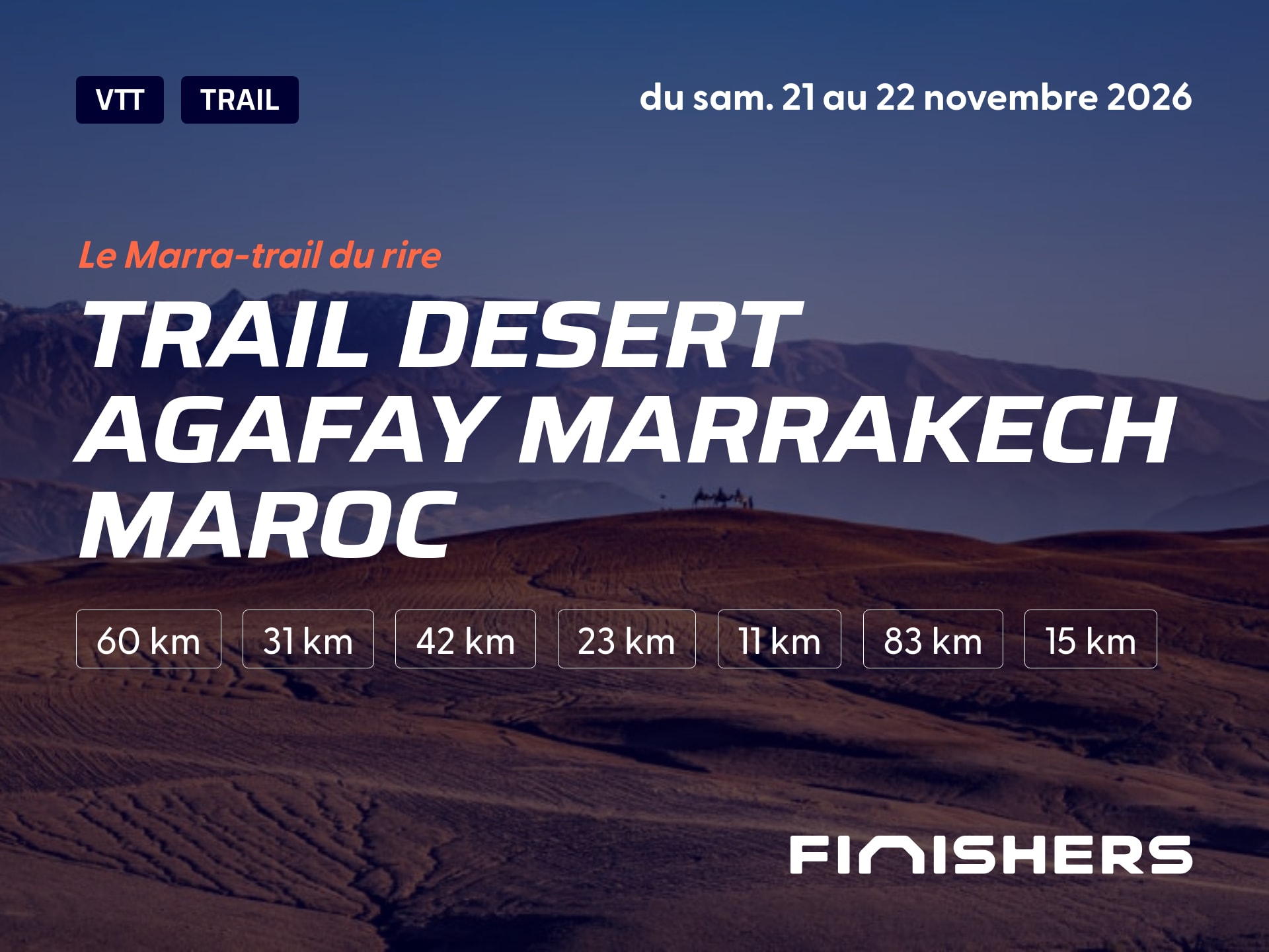Trail desert Agafay Marrakech Maroc — photo 3 sur 5