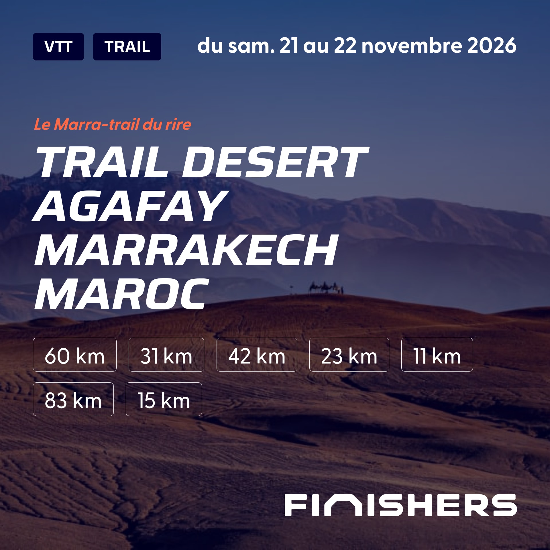 Trail desert Agafay Marrakech Maroc — photo 2 sur 5