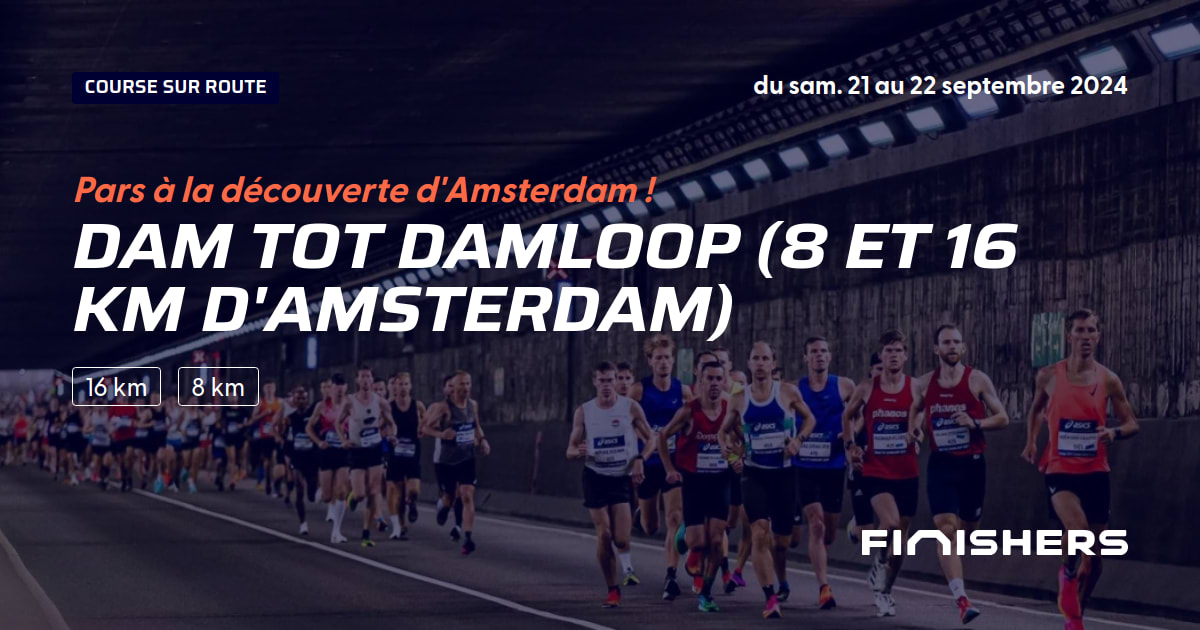 🏃 Dam Tot Damloop (8 et 16 km d'Amsterdam) 2024 Parcours