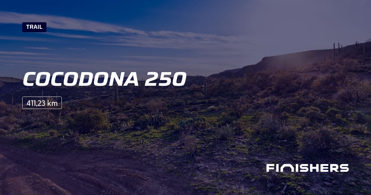 🏃 Cocodona 250 2025 Percursos, inscrições e resultados Finishers