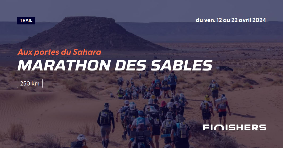 🏃 Marathon des Sables 2023 Parcours, inscriptions & résultats Finishers