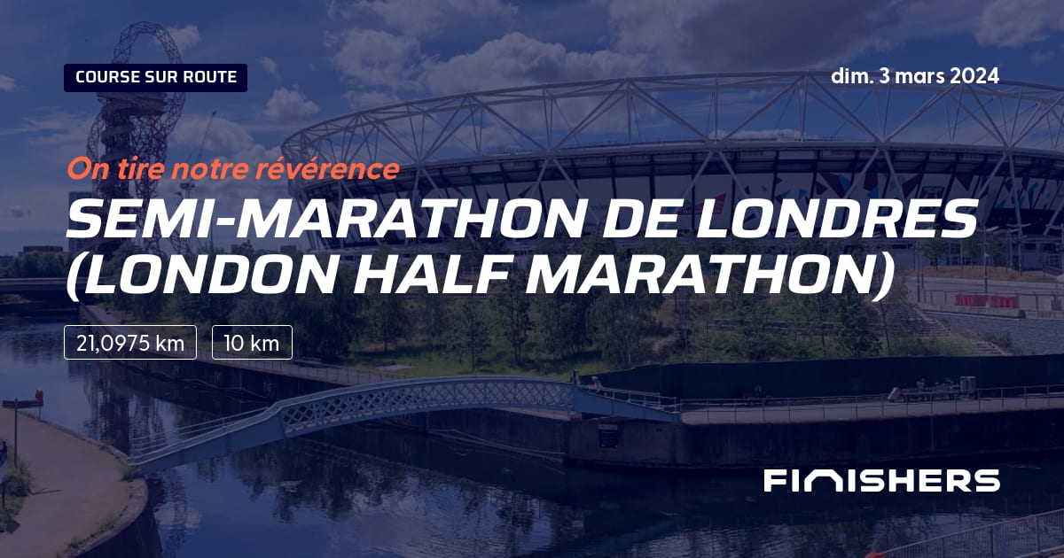 🏃 SemiMarathon de Londres (London Half Marathon) 2024 Parcours