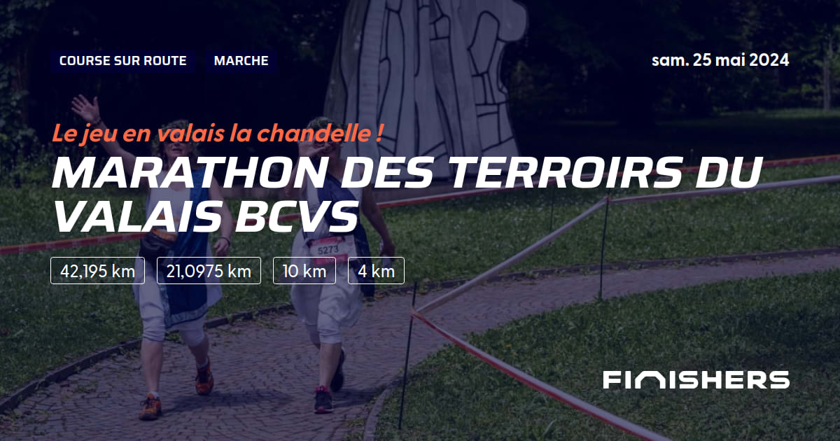 🏃 Marathon des terroirs du Valais BCVS 2024 Parcours, inscriptions