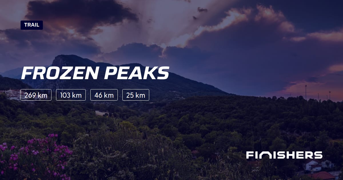 🏃 Frozen Peaks 2025 Percursos, inscrições e resultados Finishers
