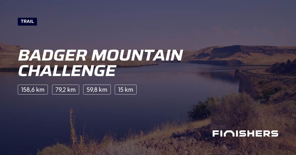 🏃 Badger Mountain Challenge 2024 Rute, tilmelding og resultater