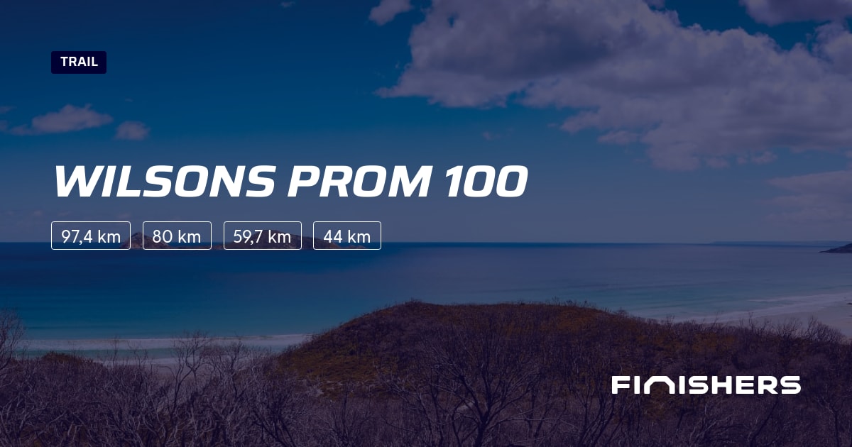 🏃 Wilsons Prom 100 2025 Parcours, inscriptions & résultats Finishers