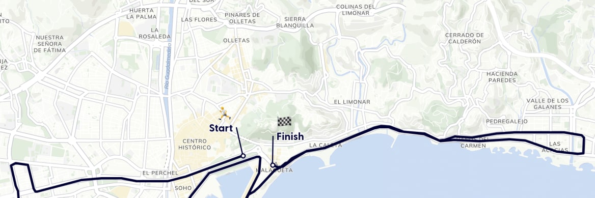  🏃 Marathon de Malaga (Generali Maratón Málaga) 2025 - Parcours Motiv 