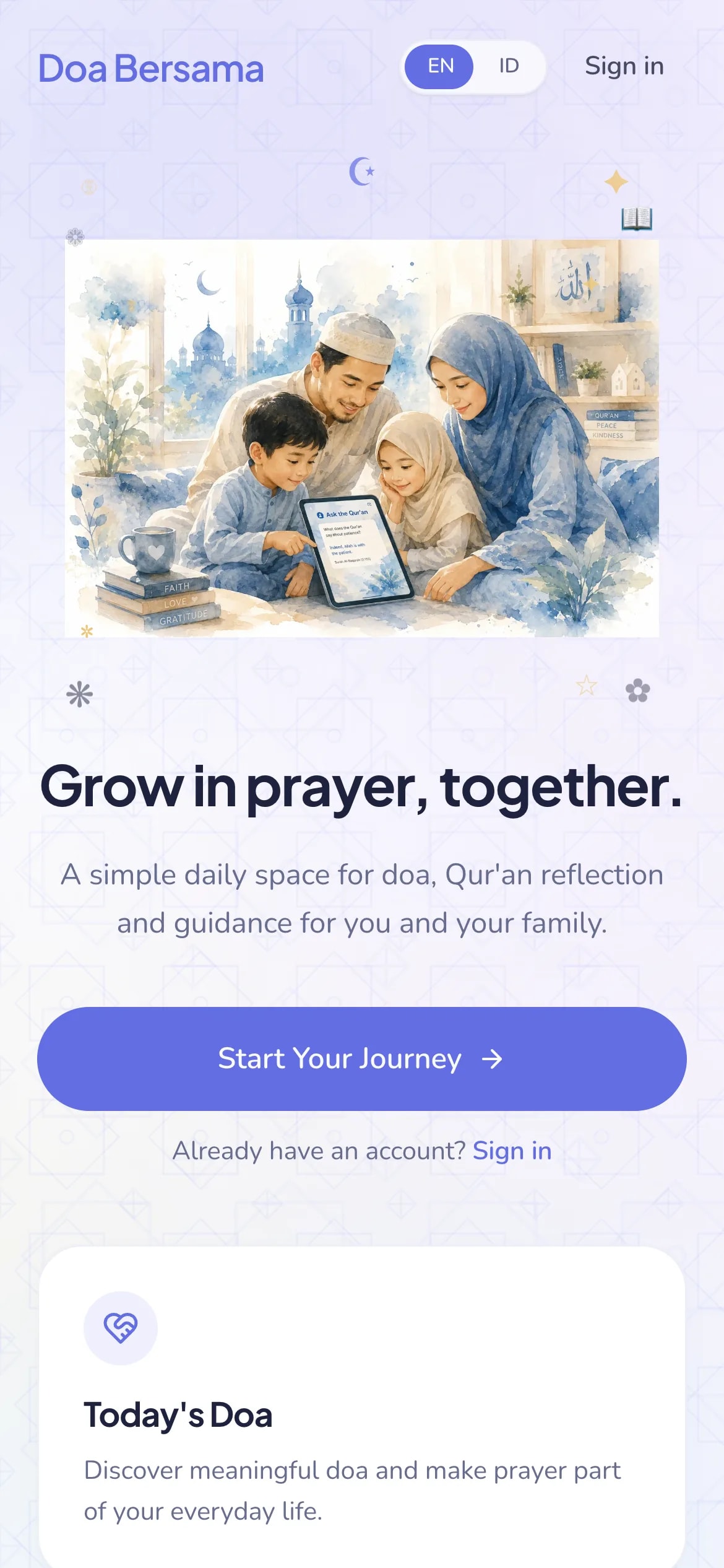 The Doa Bersama home page