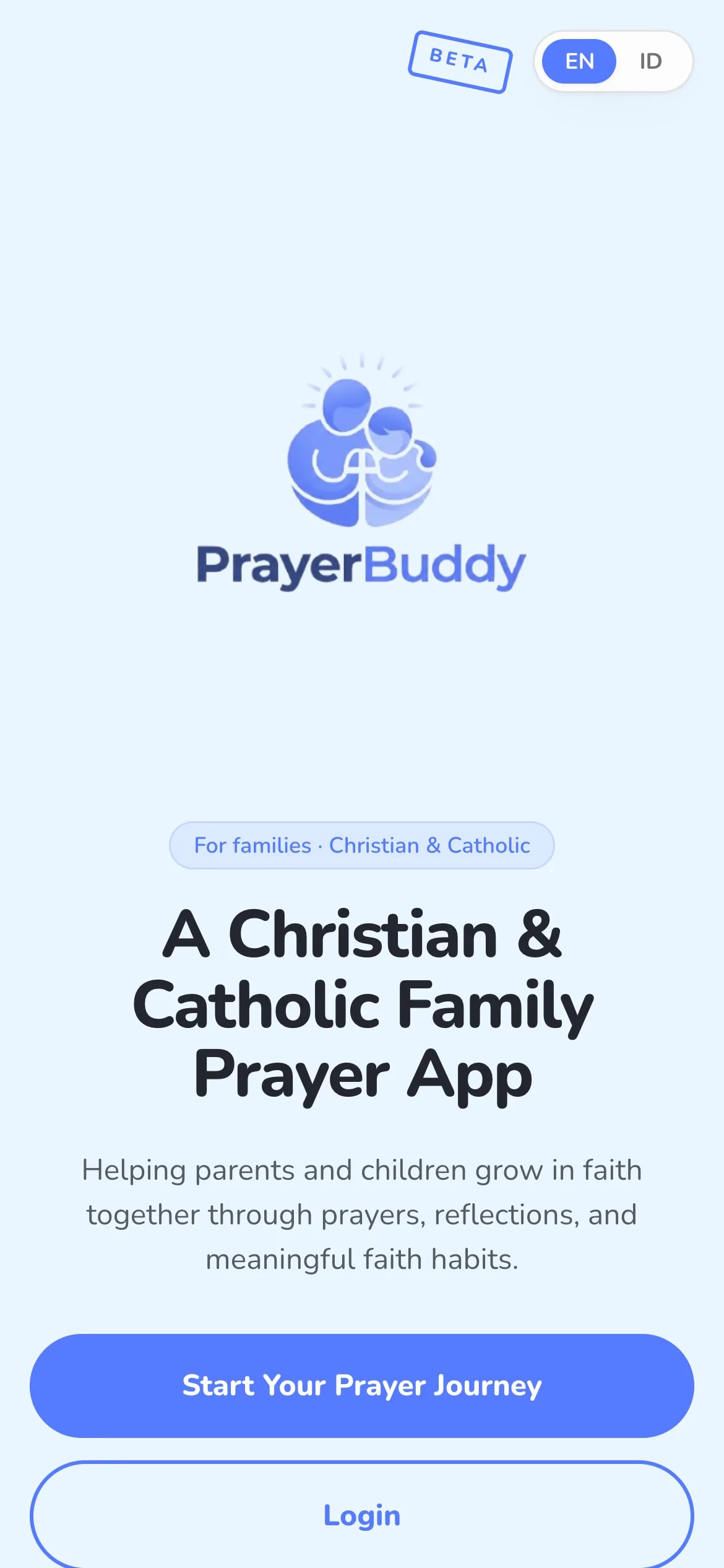 The Prayer Buddy home page