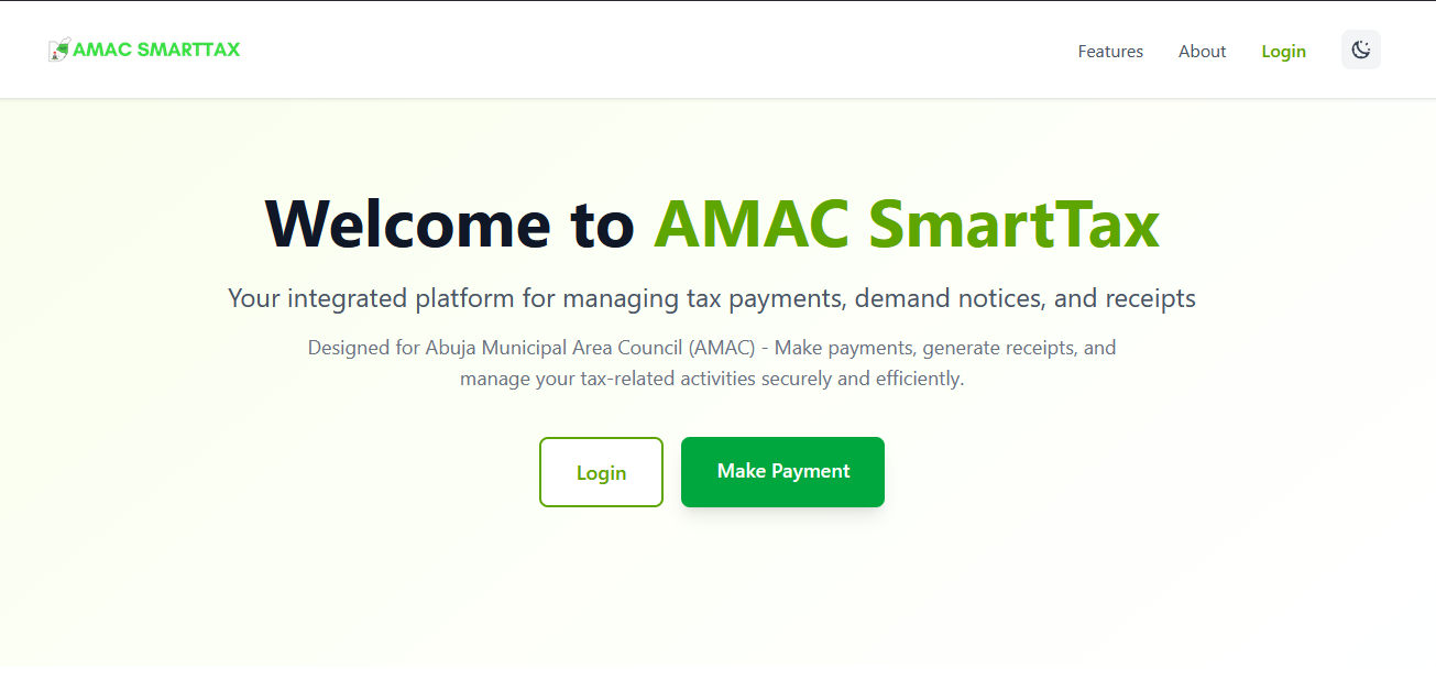 AMAC SmartTax landing page hero section