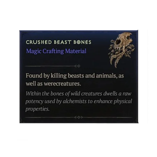 Crushed Beast Bones Farming