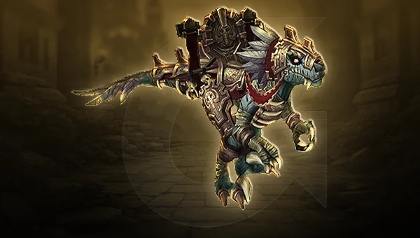 Mummified Raptor Skull Mount For Sale