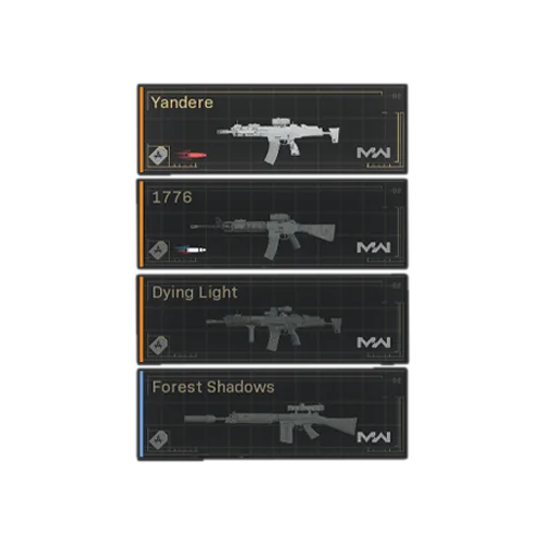 Weapon Blueprints Unlock