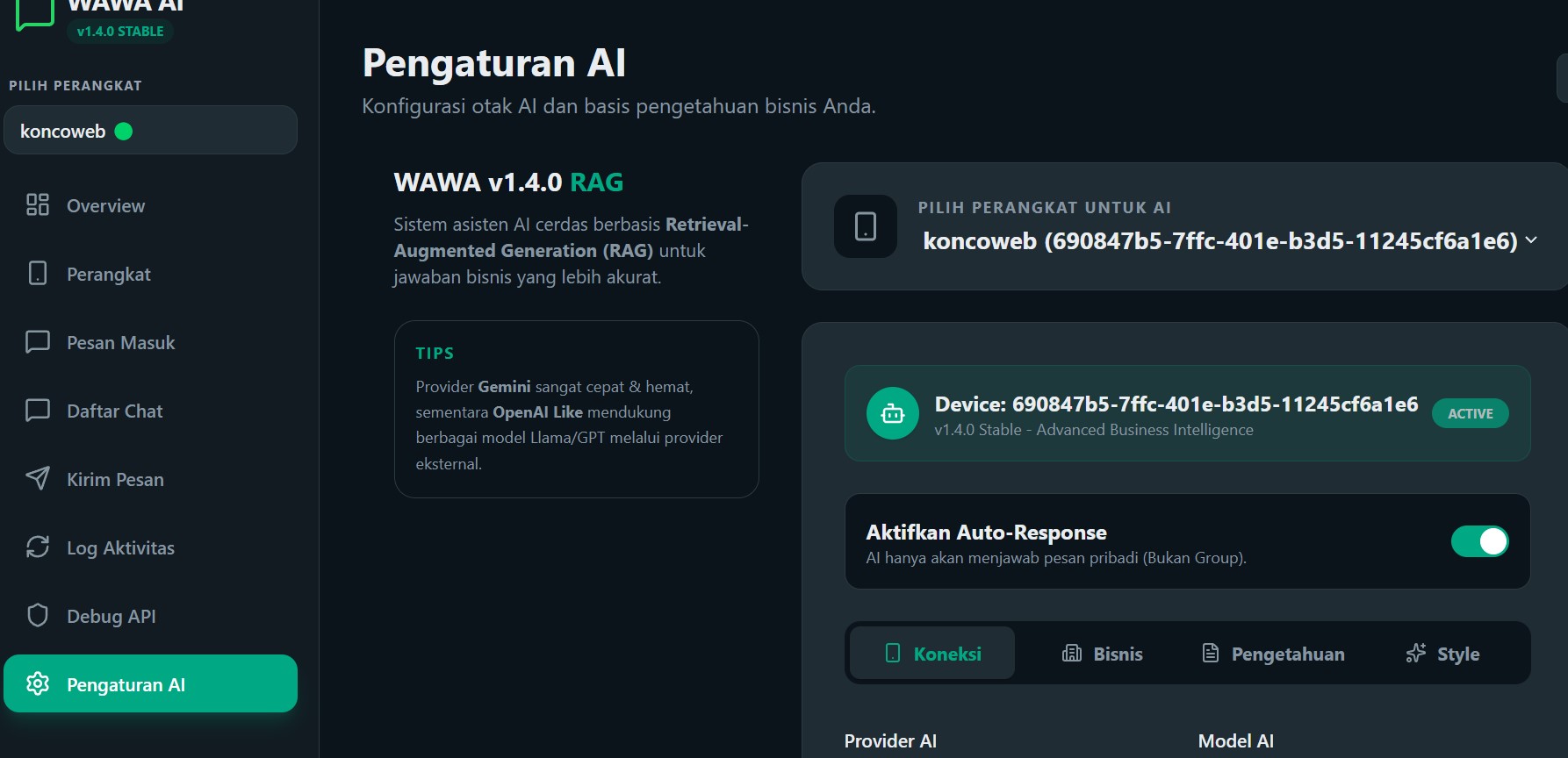 Template Bot Whatsapp  AI Studio 3