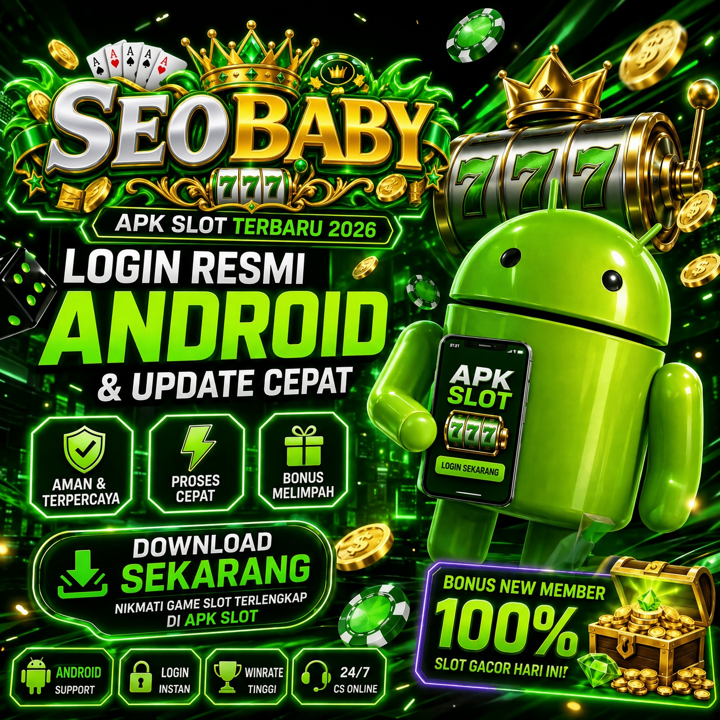 Banner Aplikasi 116X dengan akses permainan digital