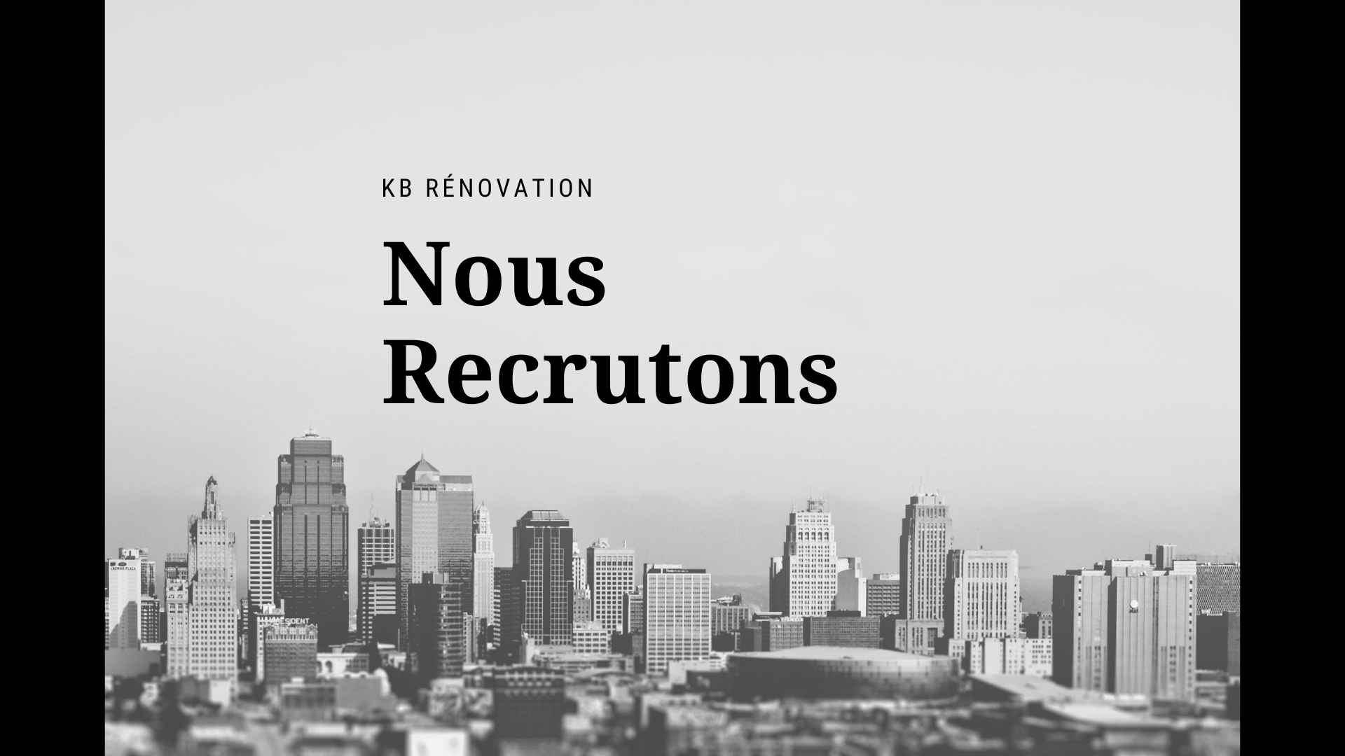 poster disant "Nous recrutons"