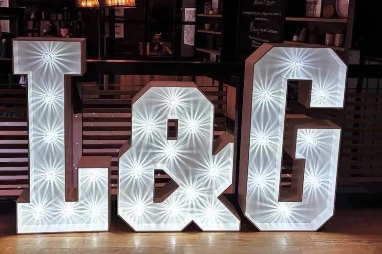 Led Initials - Sj Leisure Dress Your Event, Party Planners Liverpool ...