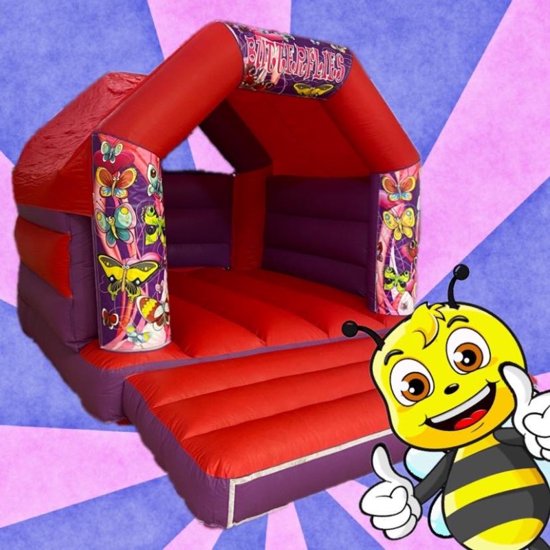 Red Butterflies Castle Bouncy Castle Hire Wakefield Bee Leisure