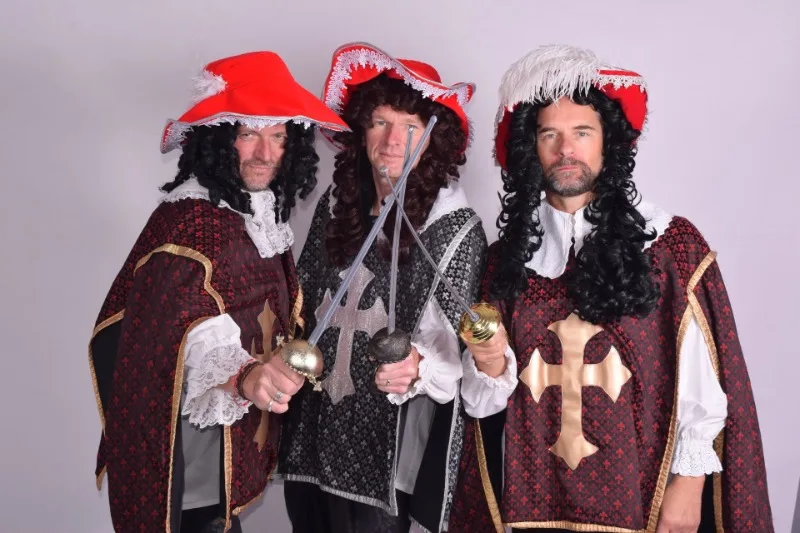 Three Muskateers Express Yourself Costume Hire Southampton Hampshire