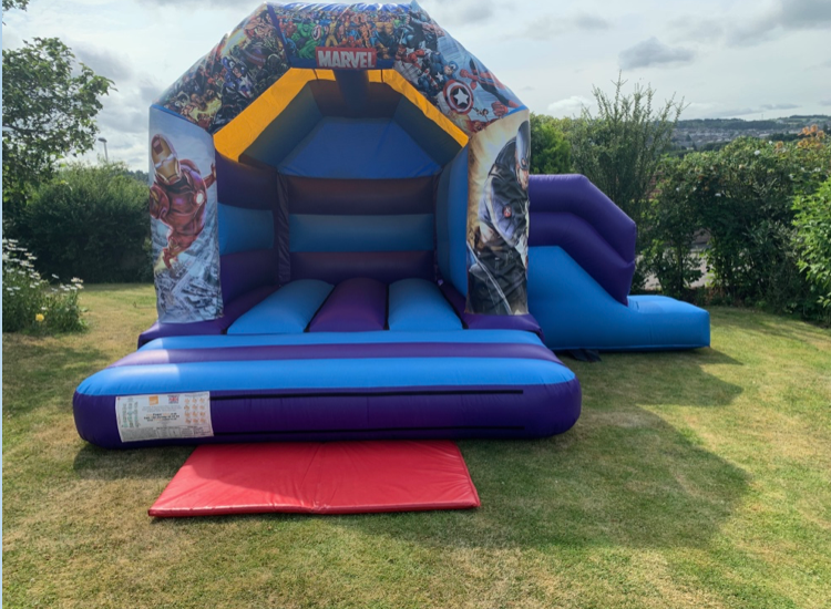 Marvel Bouncy Castle With Slide Dreamtime Events Angus, Dundee
