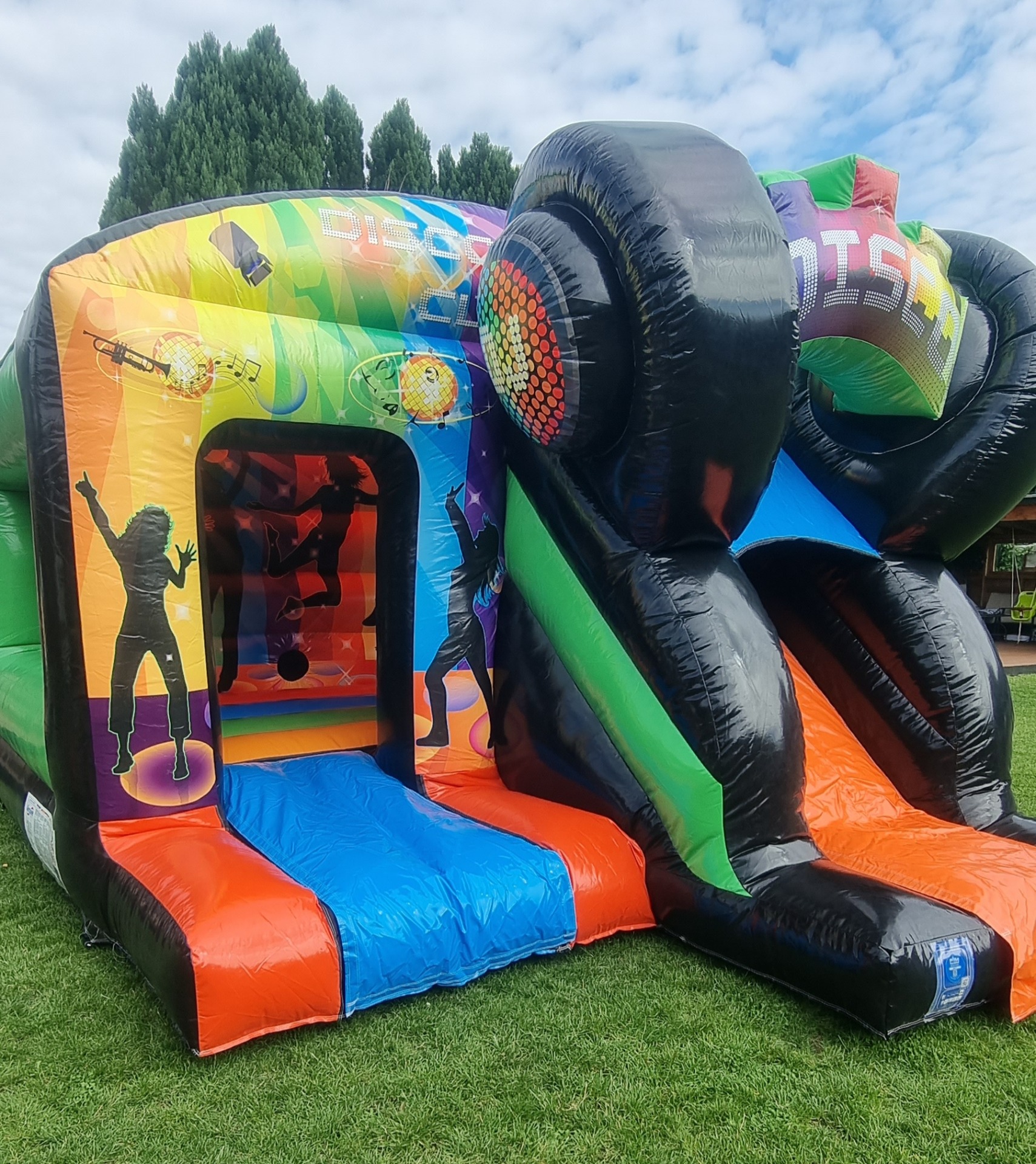 Disco Front Slide Bouncy Castle Hire Wisbech