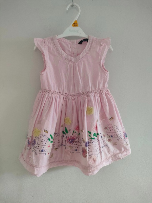 2-3 Yrs Cotton Lined Bee Dress - Kids 2 Kids Preloved Childrens Clothes