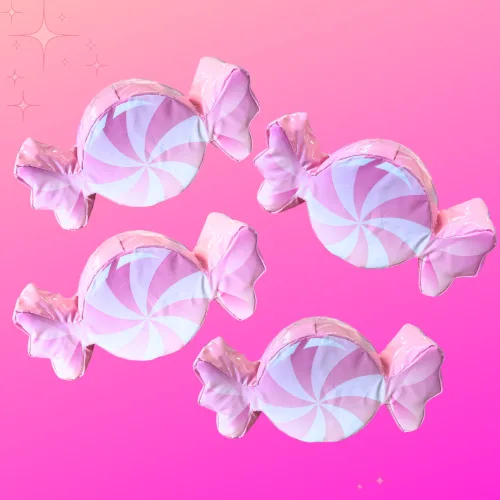 4 X Candy Soft Play Shapes, a soft play set for hire from Jaimie's Castles