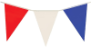 Red White Blue Standard Plastic Bunting 10m (20 Flags)