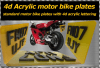 4d Acrylic Motorbike Number Plates