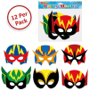 Superhero Mask Pack Of 12 Cardboard Masks