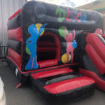 17x12 Disco Red And Black Box Castle With Front Slide