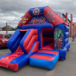 17x12x10ft High A Frame Red And Blue Front Slide Bouncy Combi Castle
