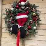 Santa Butt Christmas Door Wreath