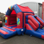 14 X17 A Frame Red And Blue Slide Bounce Combi Castle