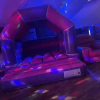 Pink Bouncy Castle And Ball Pool