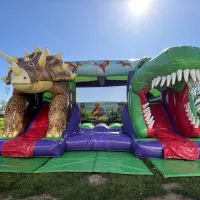 Double Dino Bouncy Castle