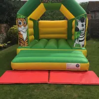 11ft X 15ft Jungle Bouncy Castle - Green