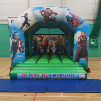 Children's Marvel Superhero Bouncy Castle Inflatable For Hire In Nottingham